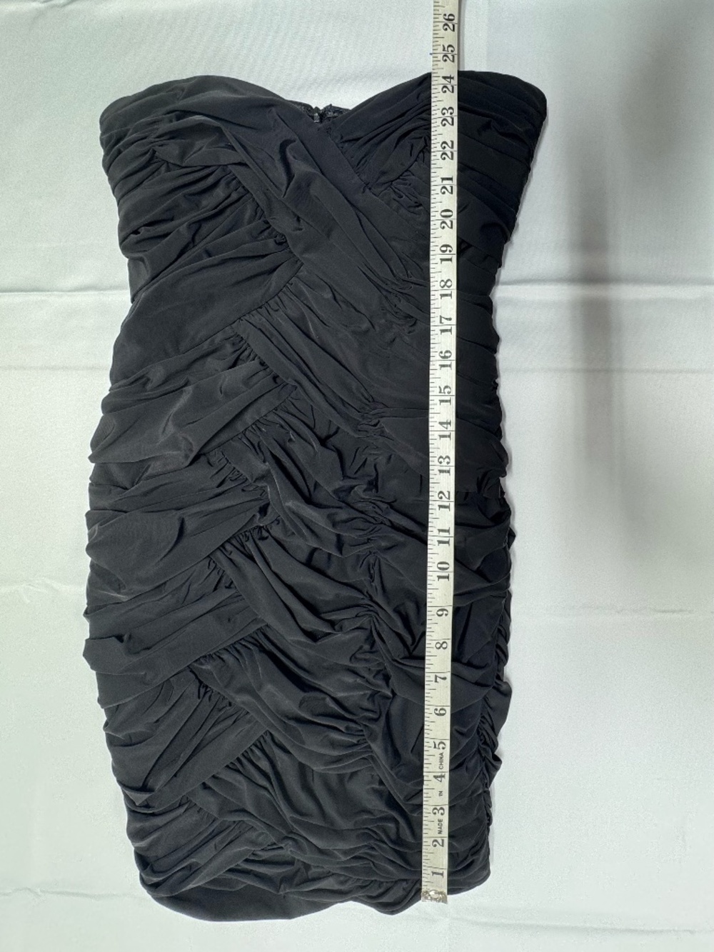 Olga & Maya Black Strapless Ruched Mini Dress - Size S - NEW Without Tags. - Picture 9 of 14